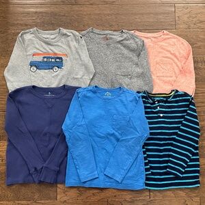 Lot of Boys Long Sleeve T-Shirts Size S (6/7) Crewcuts, Primary, Cat & Jack